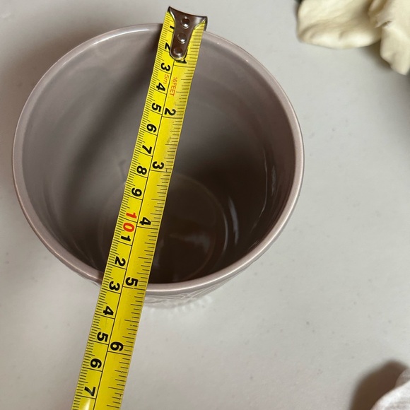 Indoor ceramic leaves engraved Planter pot - Picture 4 of 12